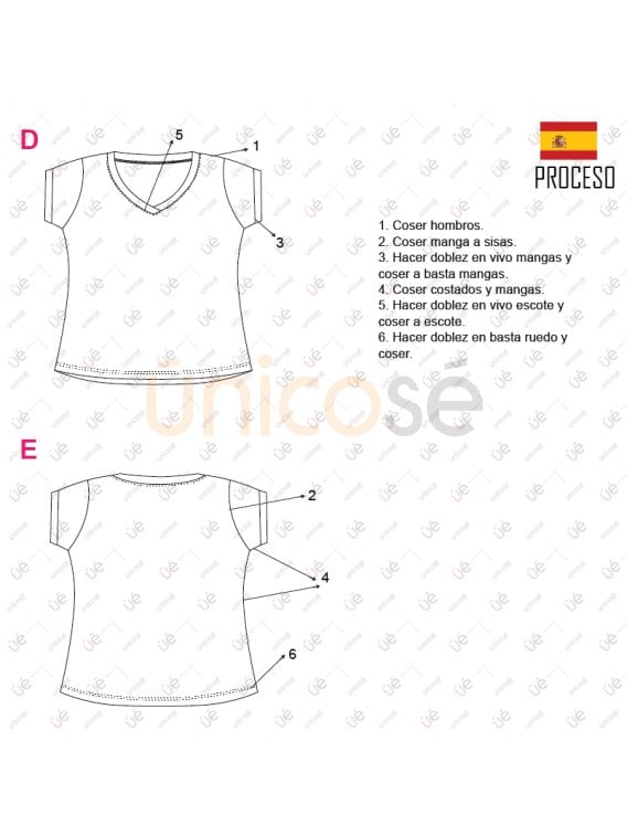 MOLDE POLERA BASICA MUJER 2303