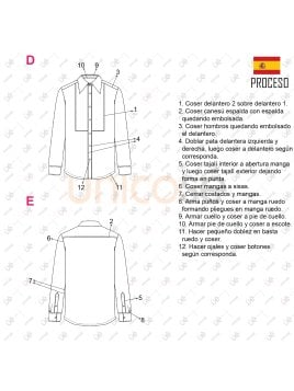 MOLDE CAMISA PECHERA HOMBRE 2304