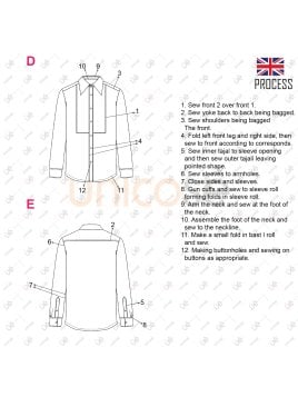 MOLDE CAMISA PECHERA HOMBRE 2304