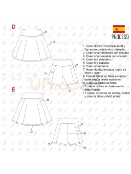 MOLDE DEPORTE FALDA SHORT PADDLE 2319