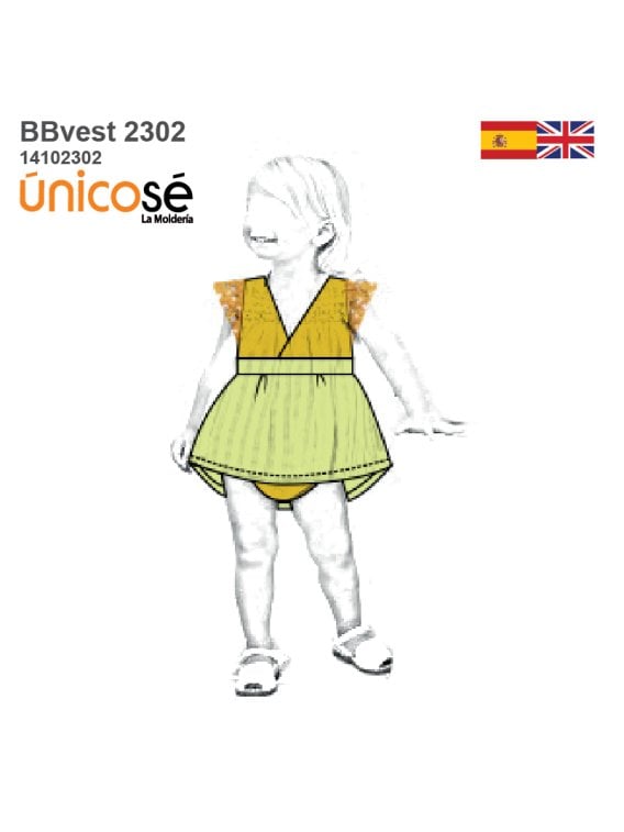 MOLDE VESTIDO BEBE 2302