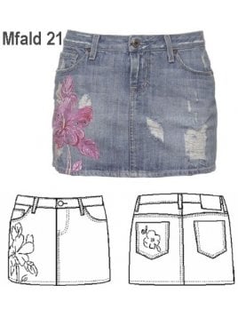 MINIFALDA CLASICA MUJER, BOLSILLOS.