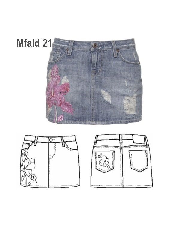 MINIFALDA CLASICA MUJER, BOLSILLOS.