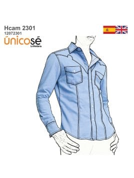 MOLDE CAMISA VAQUERA HOMBRE 2301