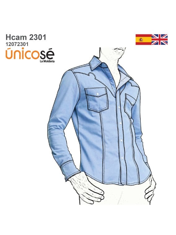 MOLDE CAMISA VAQUERA HOMBRE 2301