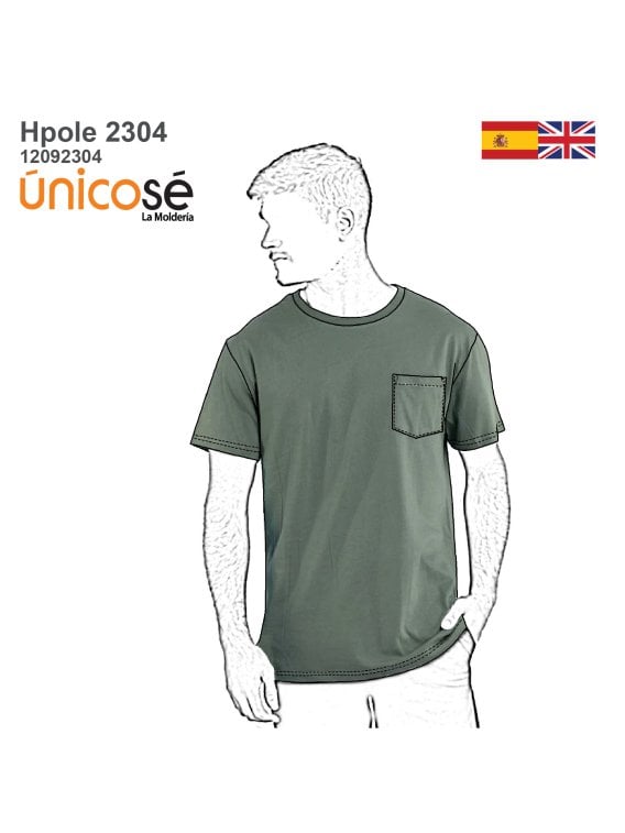 MOLDE POLERA BASICA HOMBRE 2304