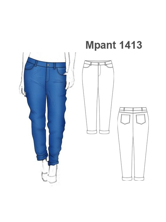 PANTALON MUJER CORTE MASCULINO