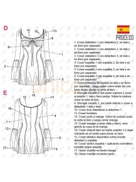 MOLDE VESTIDO CORTO MUJER 2315