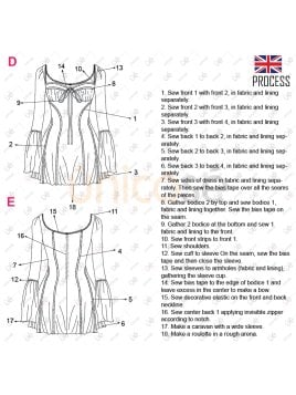 MOLDE VESTIDO CORTO MUJER 2315