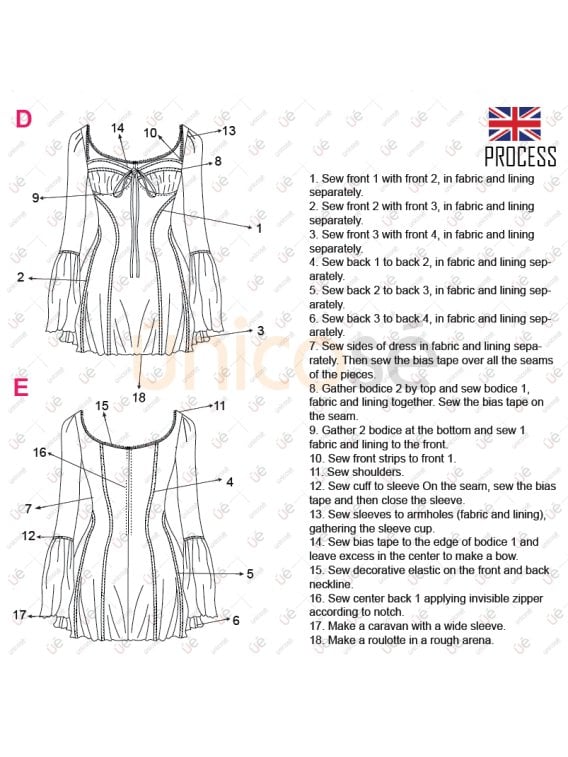MOLDE VESTIDO CORTO MUJER 2315