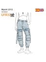 MOLDE PANTALON CARGO MUJER 2312