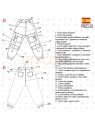 MOLDE PANTALON CARGO MUJER 2312