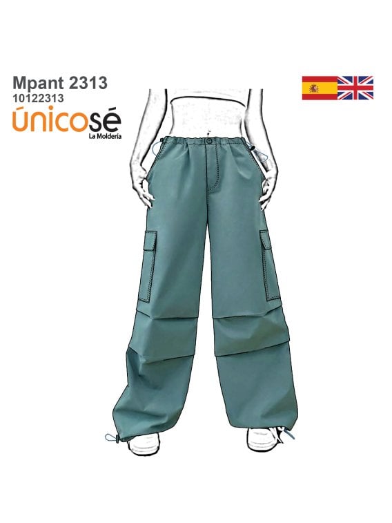 MOLDE PANTALON CARGO MUJER 2313