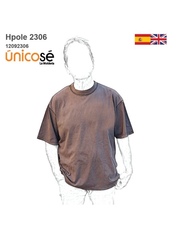 MOLDE POLERA OVERSIZE HOMBRE 2306