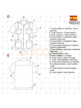 MOLDE CAMISA GUAYABERA HOMBRE 2306