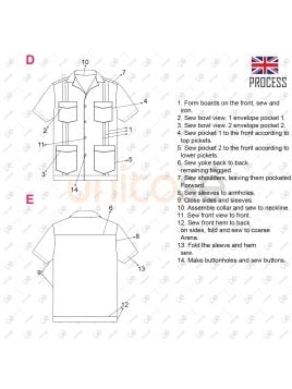 MOLDE CAMISA GUAYABERA HOMBRE 2306