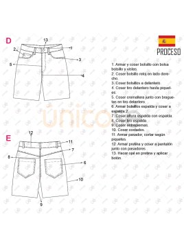 MOLDE SHORT BERMUDA MUJER 2301