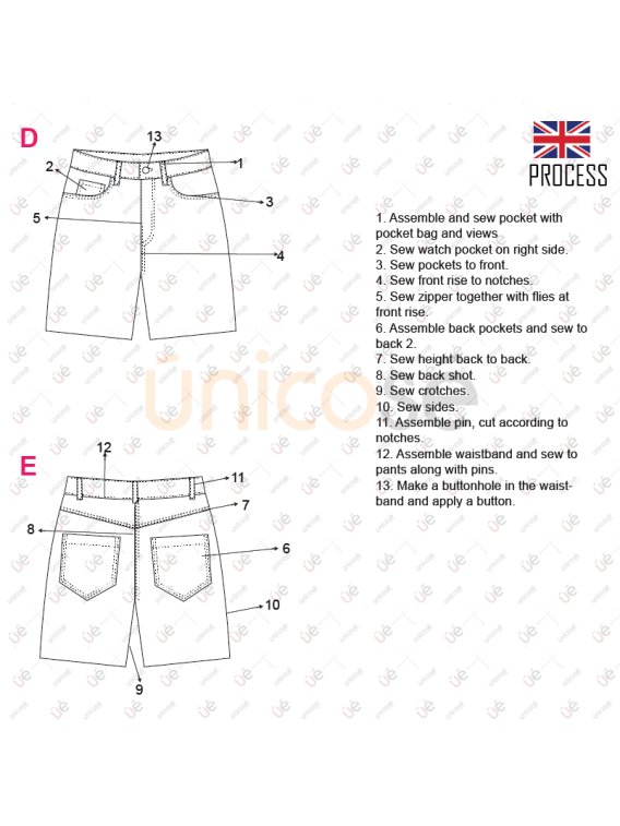 MOLDE SHORT BERMUDA MUJER 2301