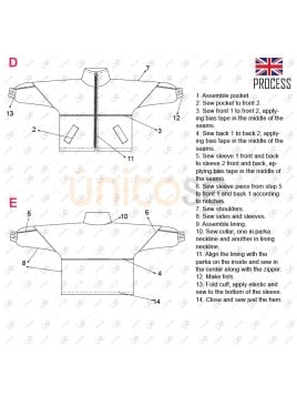 MOLDE ESCOLAR PARKA CORTES 2301