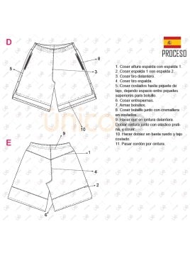 MOLDE DEPORTE SHORT BASICO 2321