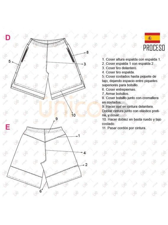 MOLDE DEPORTE SHORT BASICO 2321