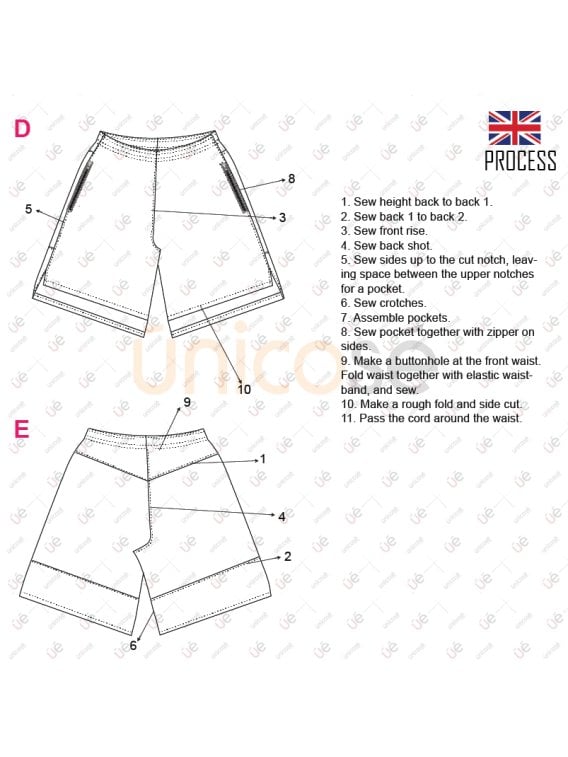MOLDE DEPORTE SHORT BASICO 2321