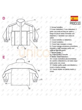 MOLDE ESCOLAR CHAQUETA CORTES 2308