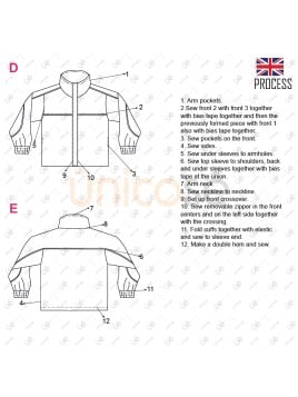 MOLDE ESCOLAR CHAQUETA CORTES 2308
