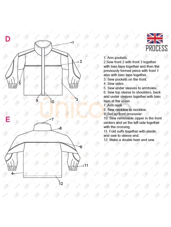 MOLDE ESCOLAR CHAQUETA CORTES 2308