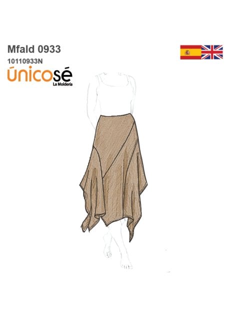 FALDA CORTES MUJER 0933