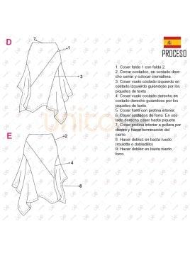 FALDA CORTES MUJER 0933