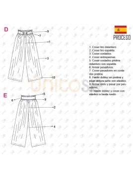 MOLDE PANTALON BASICO NIÑA 2303