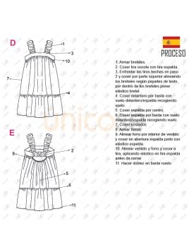 MOLDES VESTIDO SOLERA NIÑA 2303