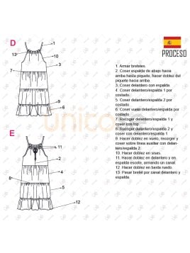 MOLDE VESTIDO SOLERA NIÑA 2304