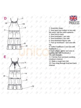 MOLDE VESTIDO SOLERA NIÑA 2304