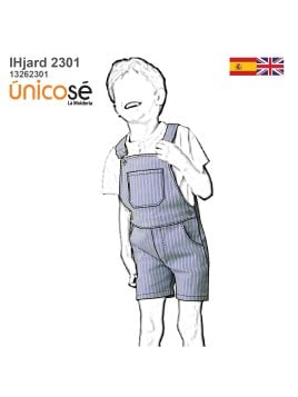 MOLDE JARDINERA SHORT NIÑO 2301