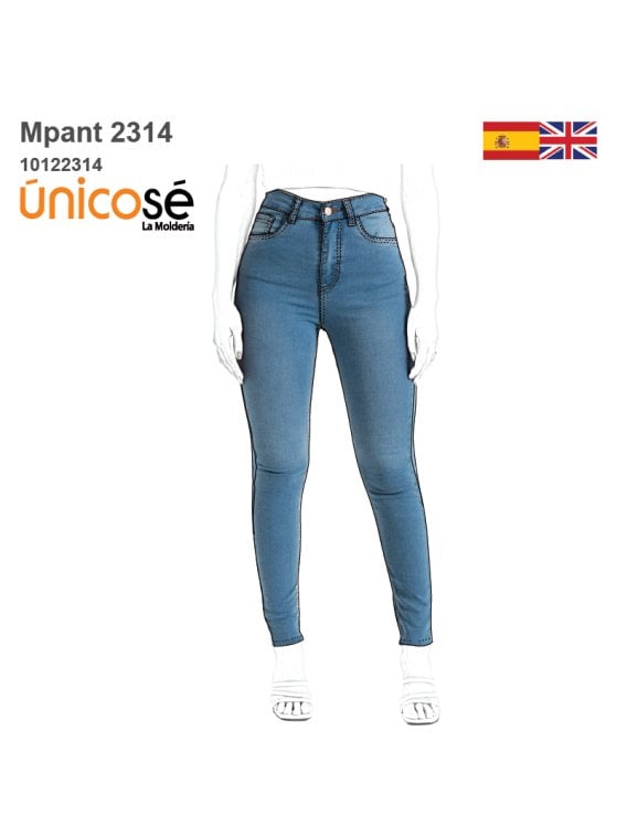 MOLDE PANTALON JEAN SKINNY MUJER 2314