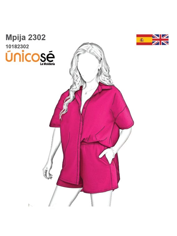 MOLDE PIJAMA 2 PIEZAS MUJER 2302
