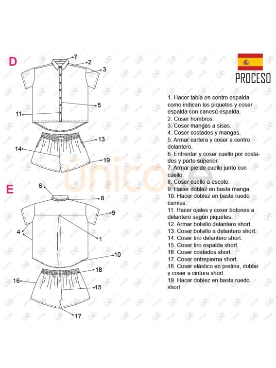 MOLDE PIJAMA 2 PIEZAS MUJER 2302