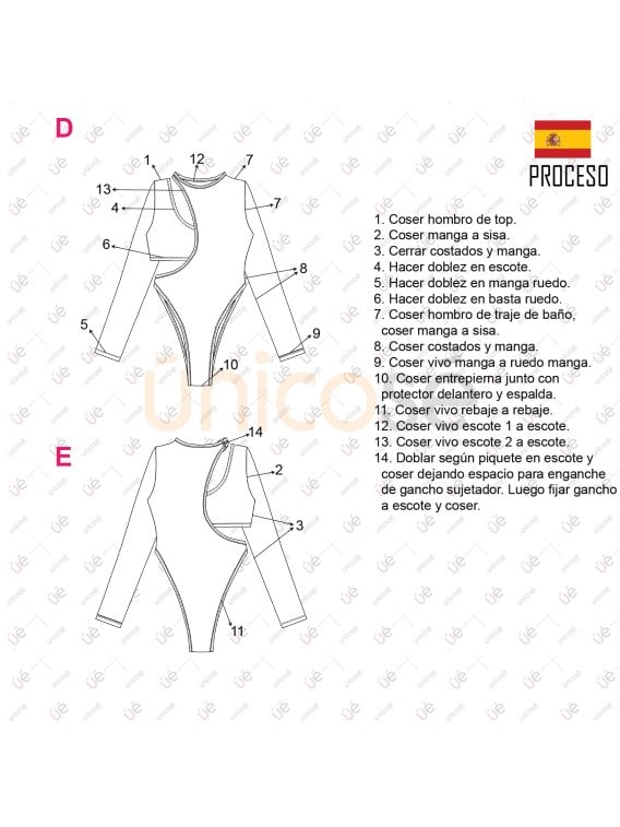 MOLDE TRAJE DE BAÑO 2 PIEZAS MUJER 2304
