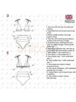 MOLDE TRAJE DE BAÑO 2 PIEZAS MUJER 2302