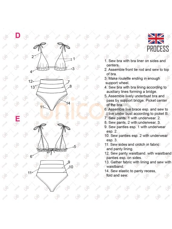 MOLDE TRAJE DE BAÑO 2 PIEZAS MUJER 2302