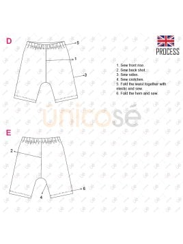 MOLDE SHORT CALZA BEBE 2302