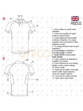 MOLDE DEPORTE CAMISETA RUGBY 2323