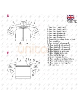 MOLDE CHAQUETA ESCOLAR CORTES 2301