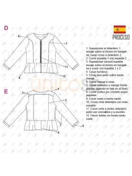 MOLDE CHAQUETA CORTA MUJER 2307