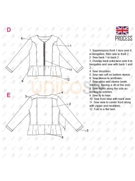 MOLDE CHAQUETA CORTA MUJER 2307