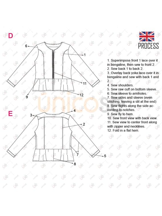 MOLDE CHAQUETA CORTA MUJER 2307