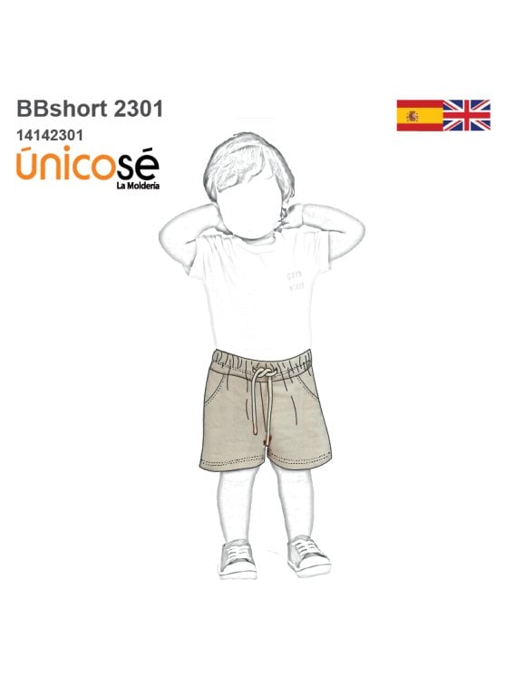 MOLDE SHORT BASICO BEBE 2301