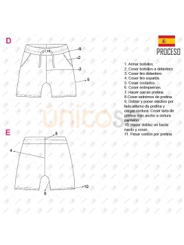 MOLDE SHORT BASICO BEBE 2301